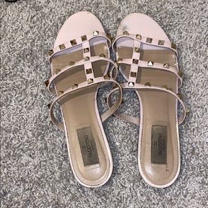 Pink Valentino Slide Sandals